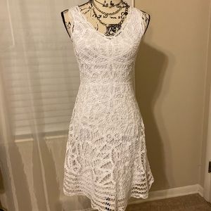 INC White Crochet dress